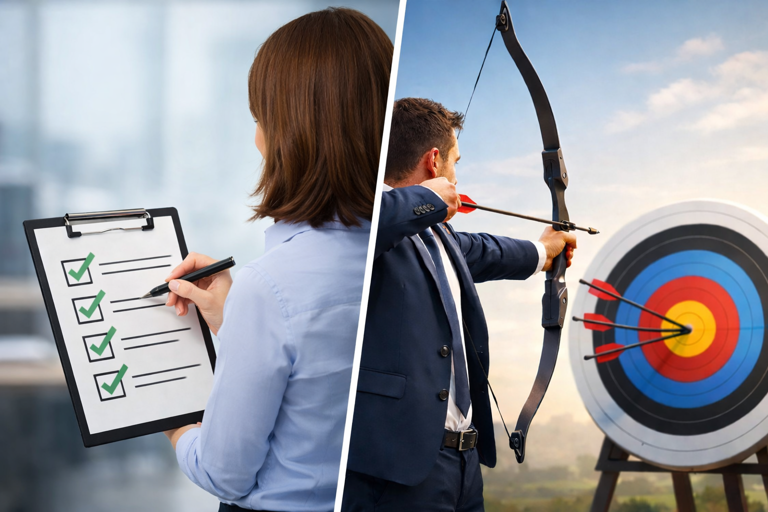 Acciones/Resultado vs Objetivos: dos planos complementarios en la evaluación del desempeño